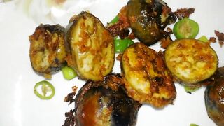 Tawa Toast Brinjal Recipe /Easy and quick tawa fry baingan recipe