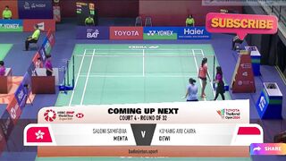 Komang Ayu Cahya DEWI (INA)  vs Saloni Samirbhai MEHTA (HKG) TOYOTA THAILAND OPEN 2024