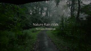 Relaxing Walk on the Rain, Nature Sounds for Sleep and Relaxation | 4k ASMR