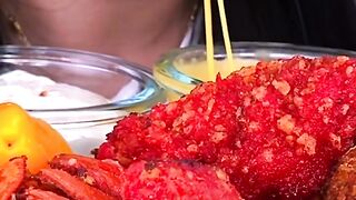 Giant Fried Lobster COVERED in Cheesy  Cheetos #asmr #eating #food #shorts