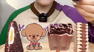 Eating Puppy Ice Creams - #asmr #food #funny #shorts #kawaiieatingasmr