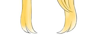 Blonde hair drawing on phone