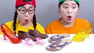 Sepatu Jeli Coklat Mukbang DONA