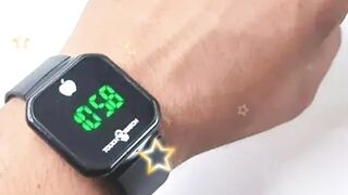 Trendy Black Colour Touch Sensor Digital Watch for Unisex  n Boys