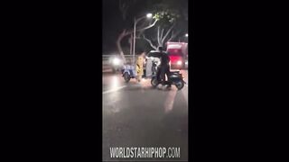 Kicked woman in the head ko