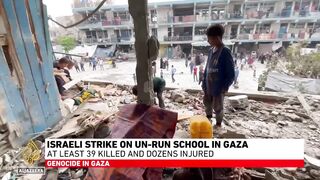Israel bombs UNRWA school in central Gaza, kills at least 39 displaced Palestinians
