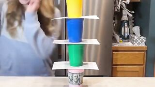 Cup Paper Pull Challenge