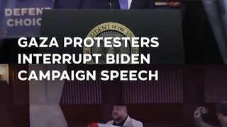 Pro-Palestine protesters interrupt Biden’s campaign rally more than 12 times