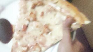 King size triangle slice chicken cheese pizza FAST FOOD