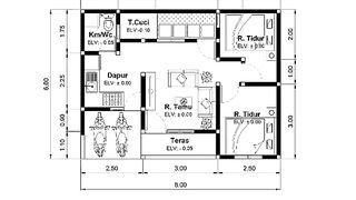 Desain rumah 8x6