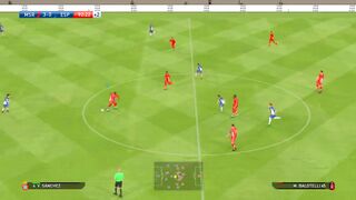 Dribbling 4 players and scoring a great goal for Liverpool with a powerful shot