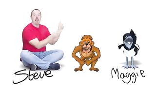 Funky Monkey Dance for Kids from Steve and Maggie | English Story on Wow English TV | Free speaking