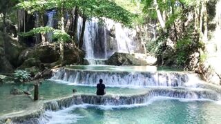 Mata Jitu Waterfall has steps and has 7 pools