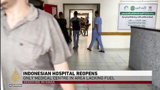 Indonesian hospital reopens_ Only medical centre in area lacking fuel.