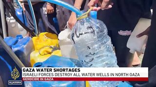 Gaza water shortages_ Israeli forces destroy all water wells in North Gaza.