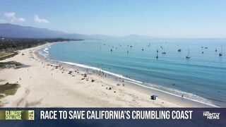 California's beaches threatened by climate change.