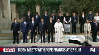 Biden meets with Pope Francis at G7 summit.