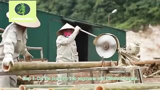 How to Processing Millions Bamboos to Product - Straws, Bamboo Houses, Plywood, Chopstick Factory