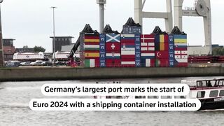 Hamburg port welcomes Euro 2024 with an installation _ REUTERS.
