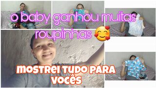 O BABY GANHOU MUITAS ROUPINHAS MAIS MOSTREI TUDO PARA VOCÊS A PROVEITEI O SOL PRA ESTENDER ROUPA ACOMPANHA NOIS AI MEUS AMORES