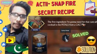 ACTII - Snap Fire's Secret Recipe Solved Live Stream Clip - Crown Fall Act II Puzzle Solved 100%