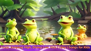 Frogs Jumping High, Diving Low, Kids Enjoy-Songs for Kids