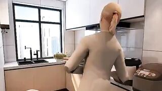Modern kitchen design || 3D Animation || #shorts