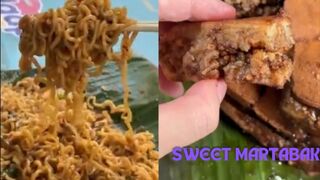 fried Noodles and Sweet Martabak Food in Indonesia