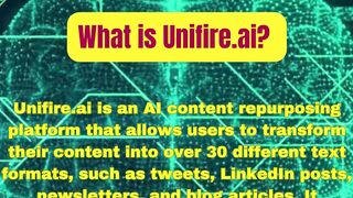 ????Unifire.ai Review -  Transform Content in 30+ Formats Instantly! [ Lifetime Deal]????