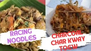 Food Racing Noodles and Charcoal Char Kway Toew