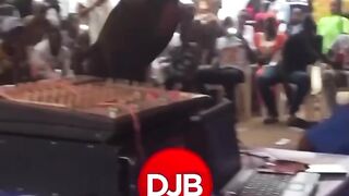 DJ fail stunt at party somewhere in Africa country