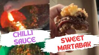 Food Sweet Martabak and Chilli Sauce