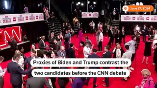 Joe Biden and Donald Trump proxies talk up the debate candidates - REUTERS