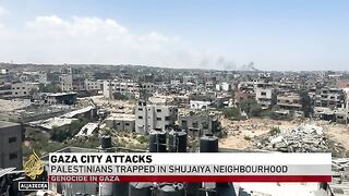 Israeli assault on Gaza's Shujayea continues as civilians remain trapped in panic