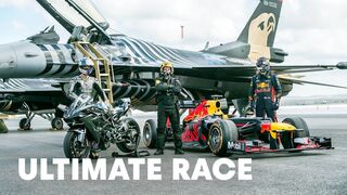 F1 Car vs F16 Fighter Jet vs Tesla vs Private Jet vs Ninja H2R vs Super Cars _ Ultimate Race