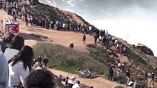 High waves in Portugal