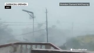 140 mph Hurricane Beryl Thrashes the Island of Carriacou, Grenada