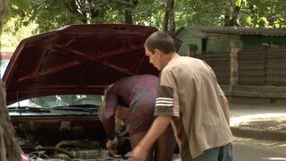 Mysterious Woman Repairs Car Prank