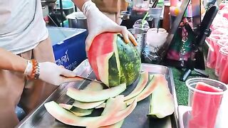 Very Refined Watermelon Smoothie, Thai Street Drink. #asianfood #streetfood #delicious