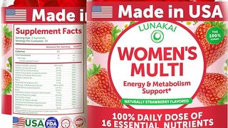 LUNAKAI Womens Multivitamin Gummies - Tastiest Proprietary Formula