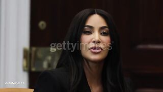 Kim Kardashian attends a roundtable discussion on criminal justice reform