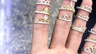 Ladies Real Gold & Cubic Zirconia Rings
