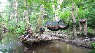 Solo Survival Adventure: 3 Days of Bushcraft Skills, Fishing, and Catch-and-Cook Camping"
