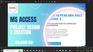 13- MS Access Projects Designing & Creation | Live Class | TLCC