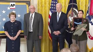 President Biden awards Medal of Honor to two Union soldiers