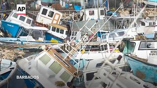 Images show the destructive impact of Hurricane Beryl
