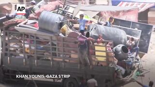 Displaced people from eastern Khan Younis still arriving in other areas of the Gaza city