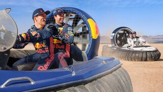F1 Drivers Drift Hovercraft In The Desert!