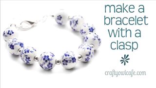 Make a beaded bracelet with a clasp - jewelry making tutorial.