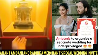 First look at Anant Ambani and Radhika Merchant's regal wedding invite. Viral video